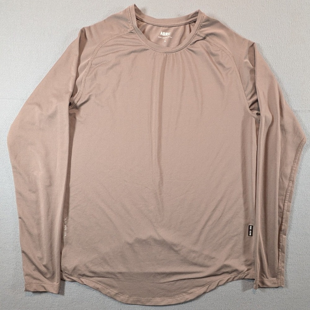 ASRV Long Sleeve Shirt Mens Large Silver-Lite DSG-0149 Training Top